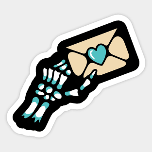 Skeleton hand letter Sticker